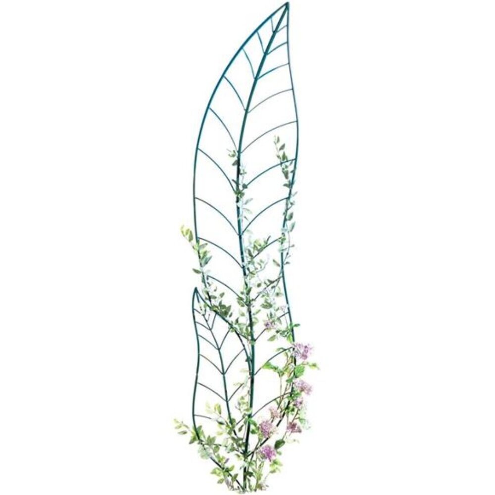 Green Leaf Trellis Garden Decor - Climbing Plant Yard Stake